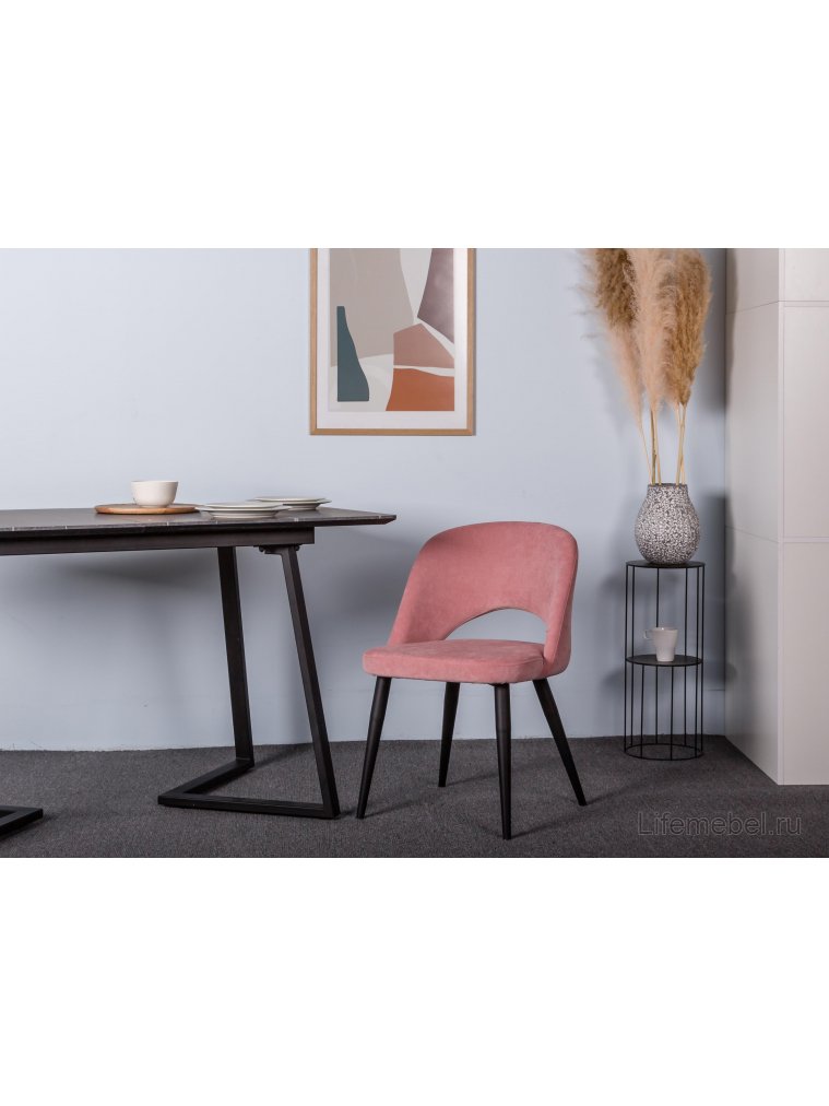 Кресло Lars розовое / чёрное