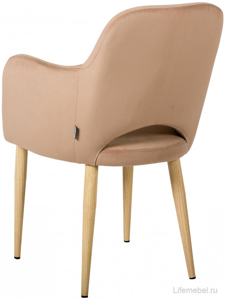 Кресло Ledger Эко бежевое / натуральный дуб