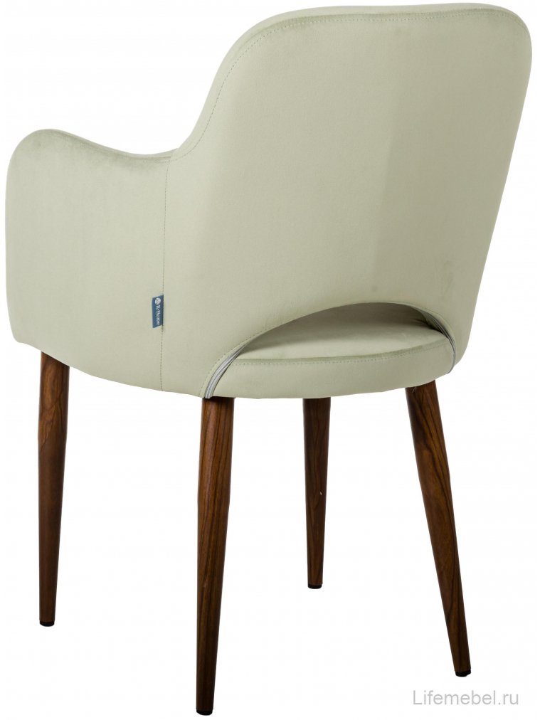 Кресло Ledger Эко фисташковое / тёмный орех