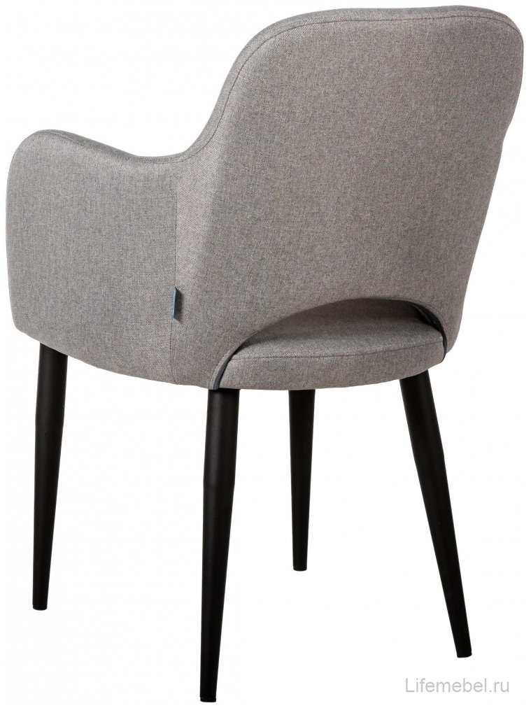 Кресло Ledger Эко светло-серое / чёрное