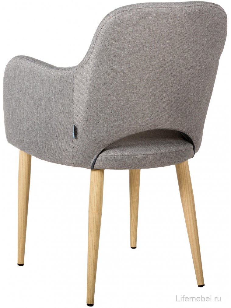 Кресло Ledger Эко светло-серое / натуральный дуб