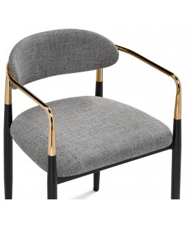 Стул-кресло Lord gray / black / gold