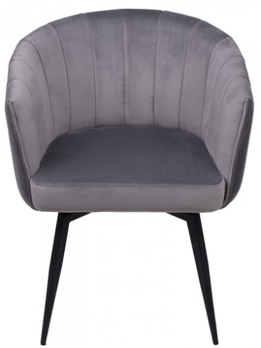 Кресло Melon серый велюр / черное