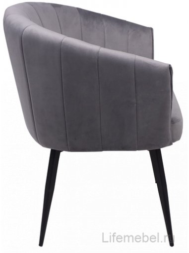 Кресло Melon серый велюр / черное