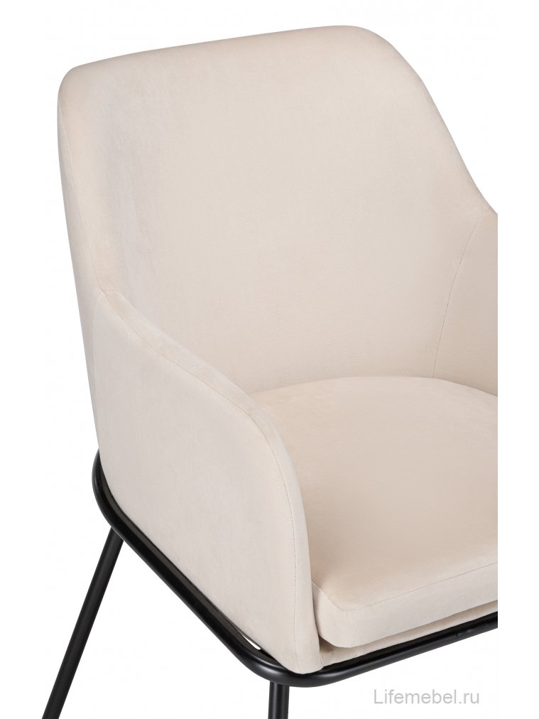 Кресло Охаши кремовый / черный глянец