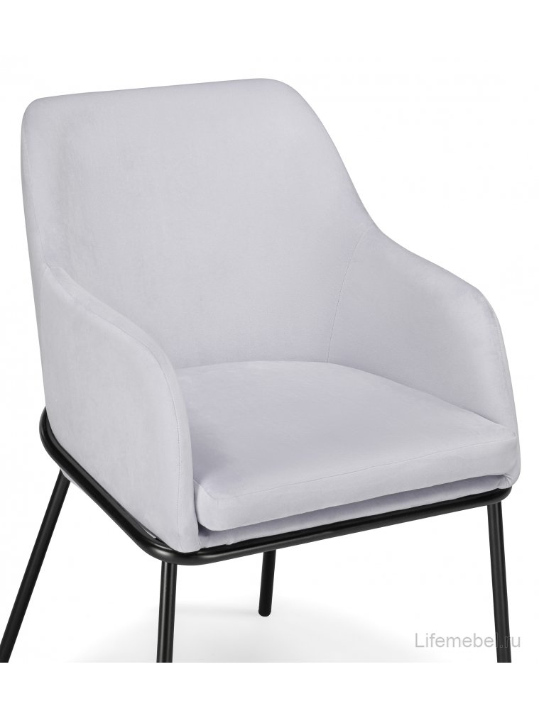 Кресло Охаши серый / черный глянец