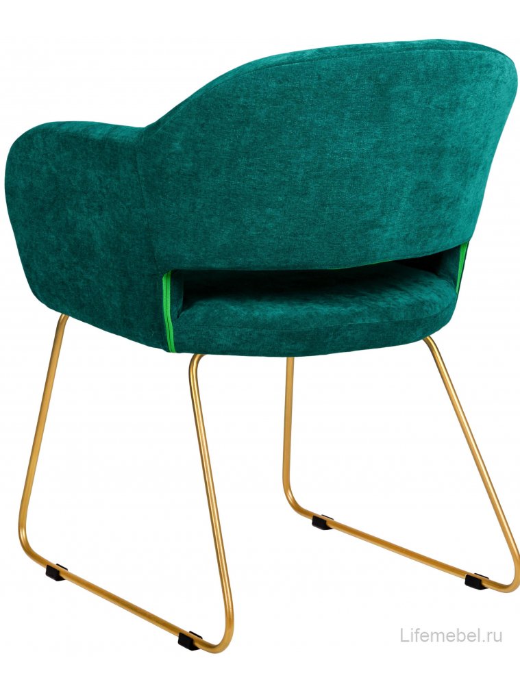 Кресло Oscar Линк изумрудное / золотое