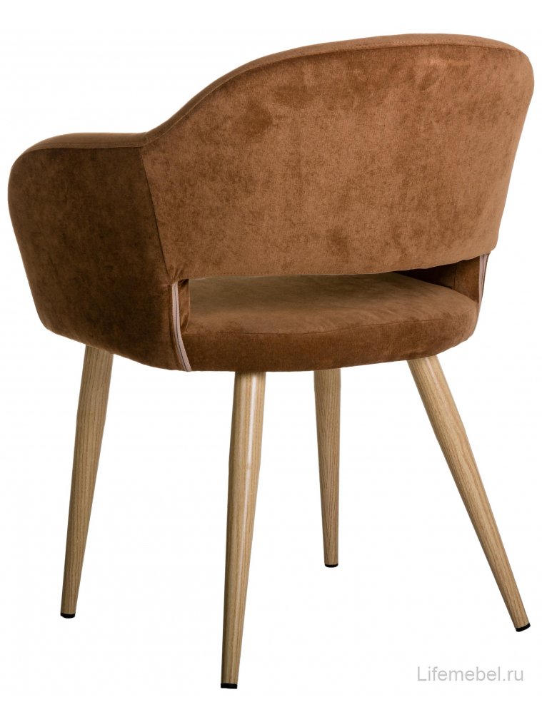 Кресло Oscar коричневое / натуральный дуб