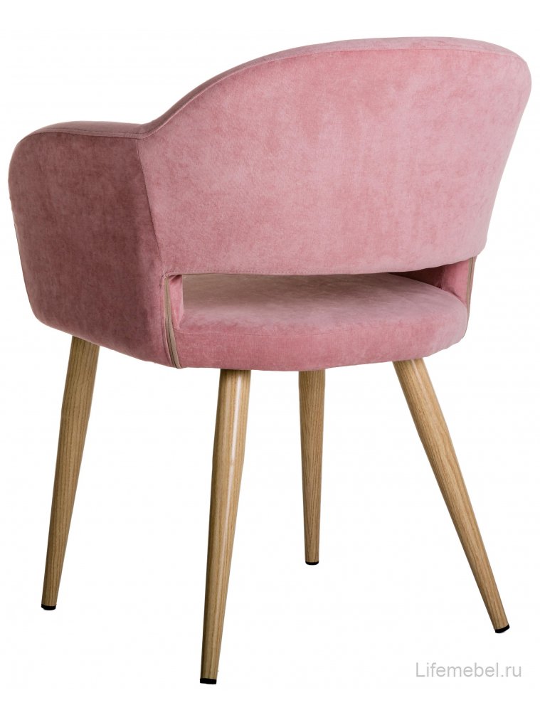 Кресло Oscar розовое / натуральный дуб