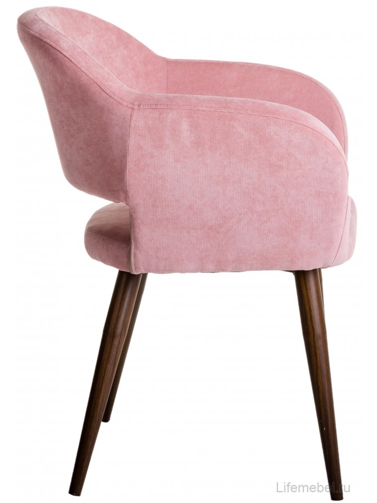 Кресло Oscar розовое / тёмный орех