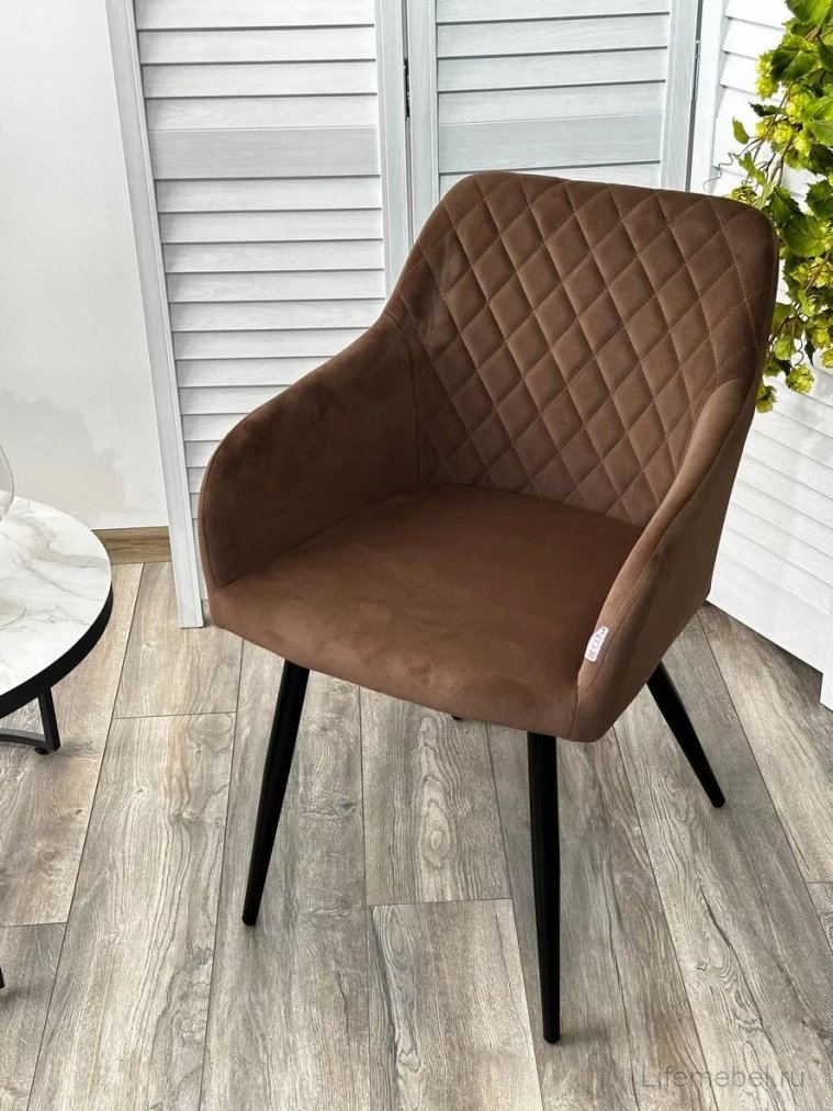 Кресло Brandy велюр 505-11 кофе / черный