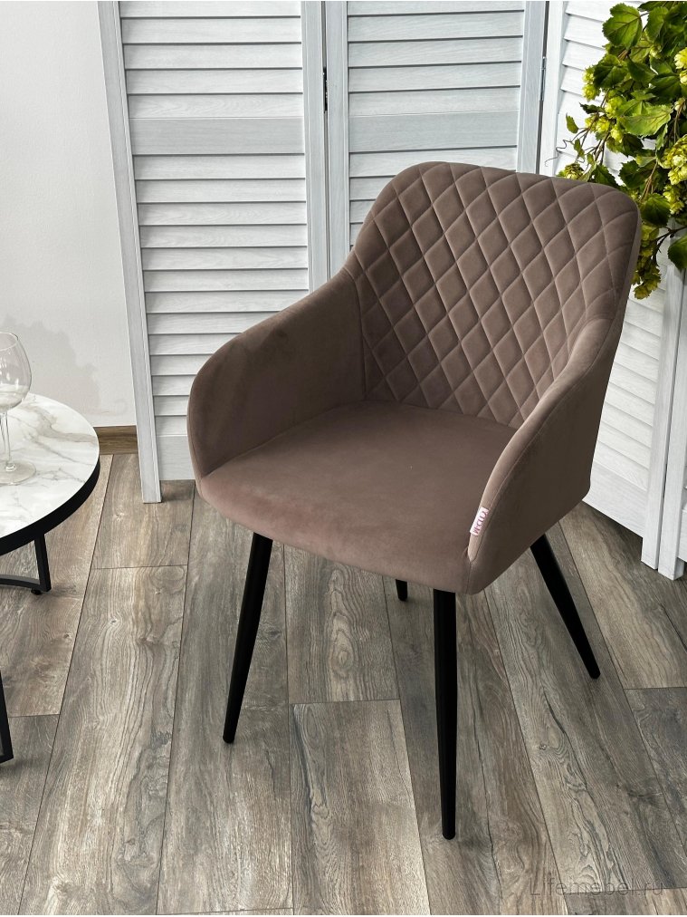 Кресло Brandy велюр 505-5 тауп / черный