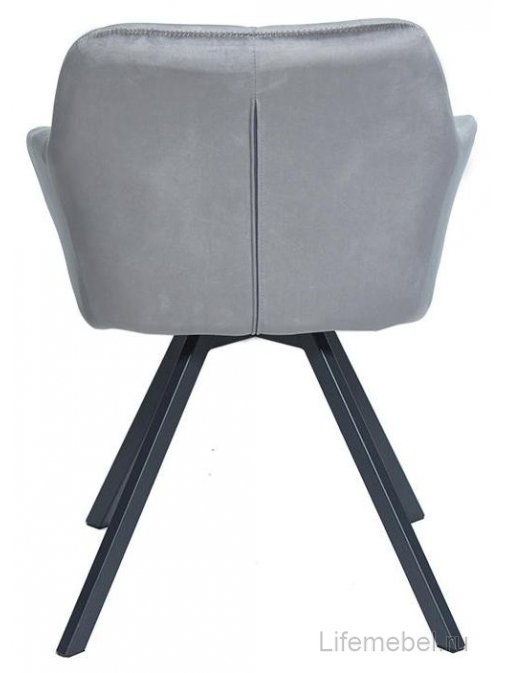 Кресло WX-8 бархат grey 8167-55 / black