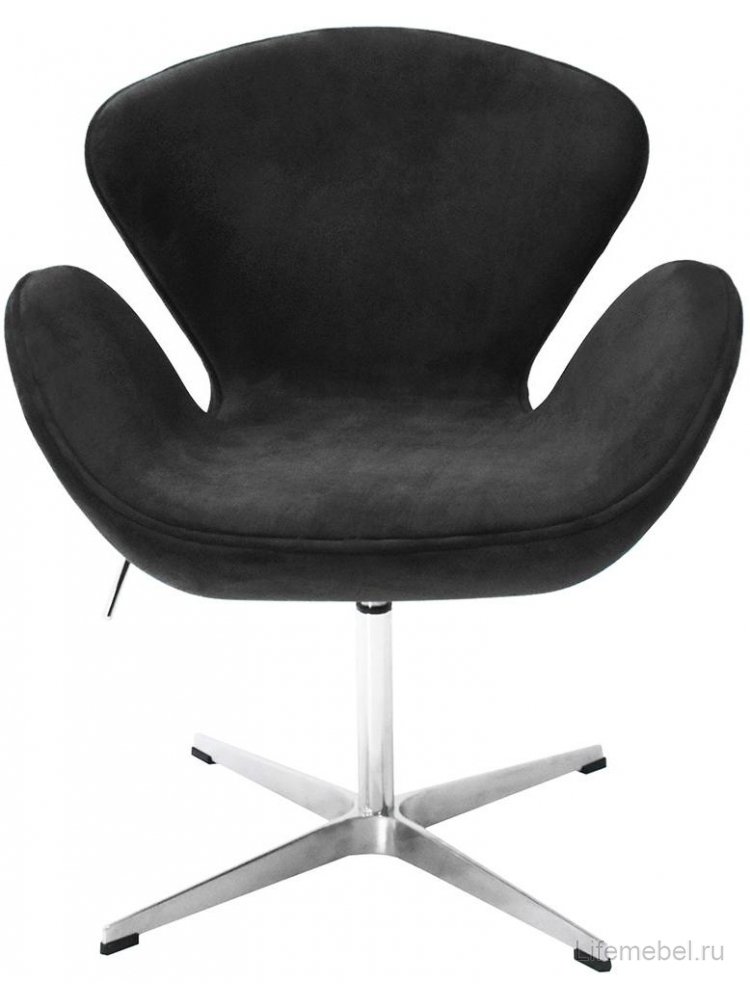 Кресло Swan Chair искусственная замша графит