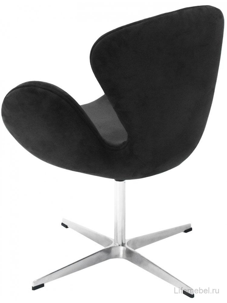 Кресло Swan Chair искусственная замша графит