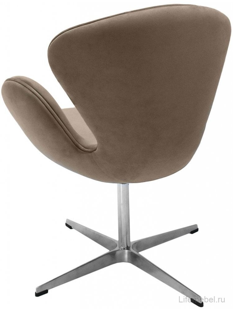 Кресло Swan Chair искусственная замша латте
