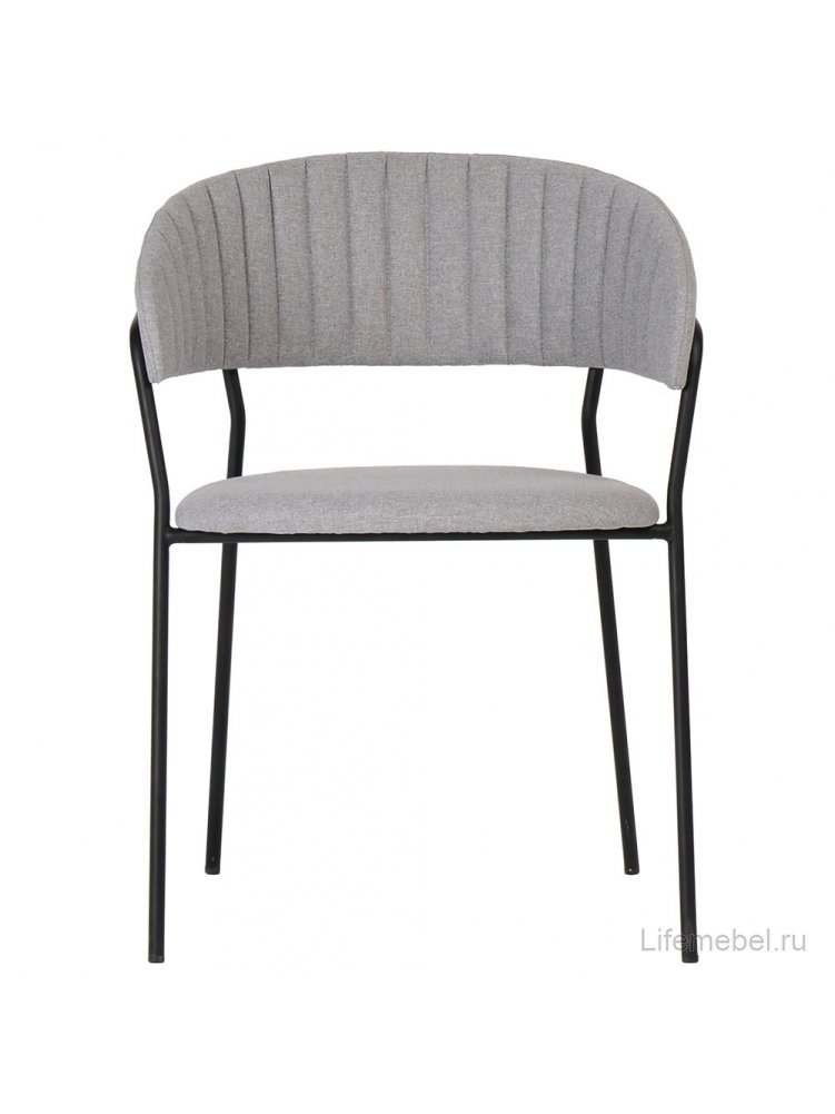 Кресло Turin велюр серый / черный