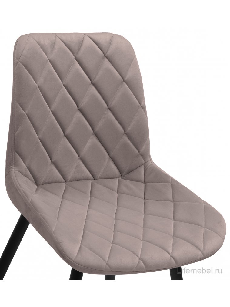 Стул на металлокаркасе Баодин Б/К латте / черный