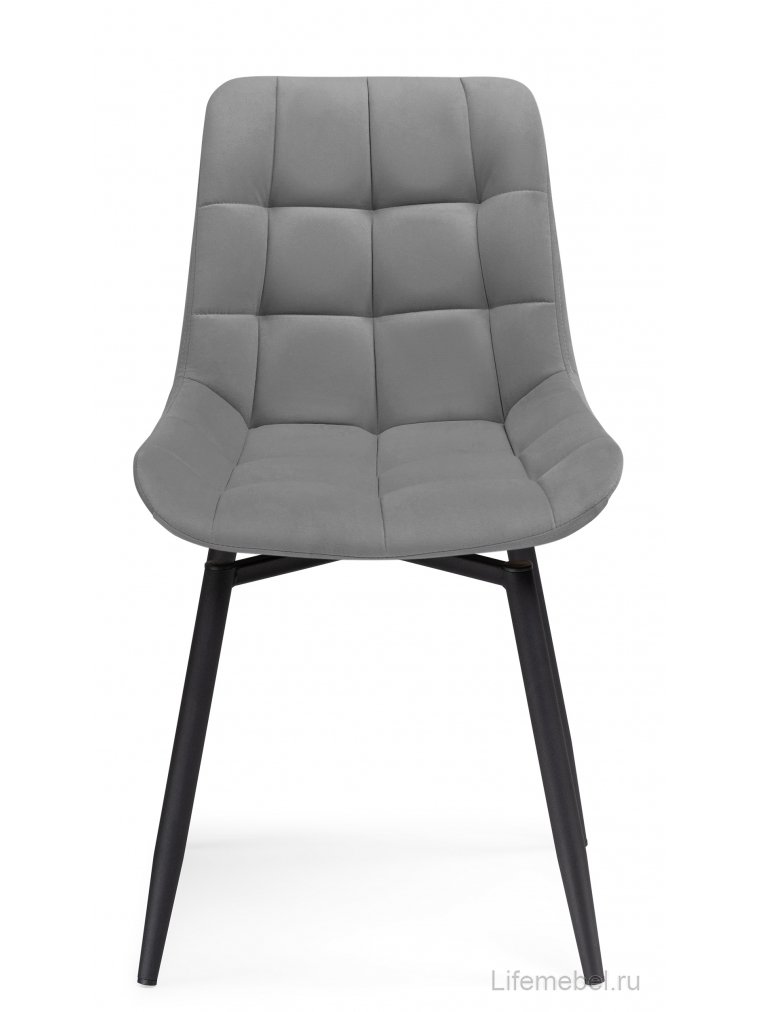 Стул на металлокаркасе Челси К крутящийся темно-серый / черный