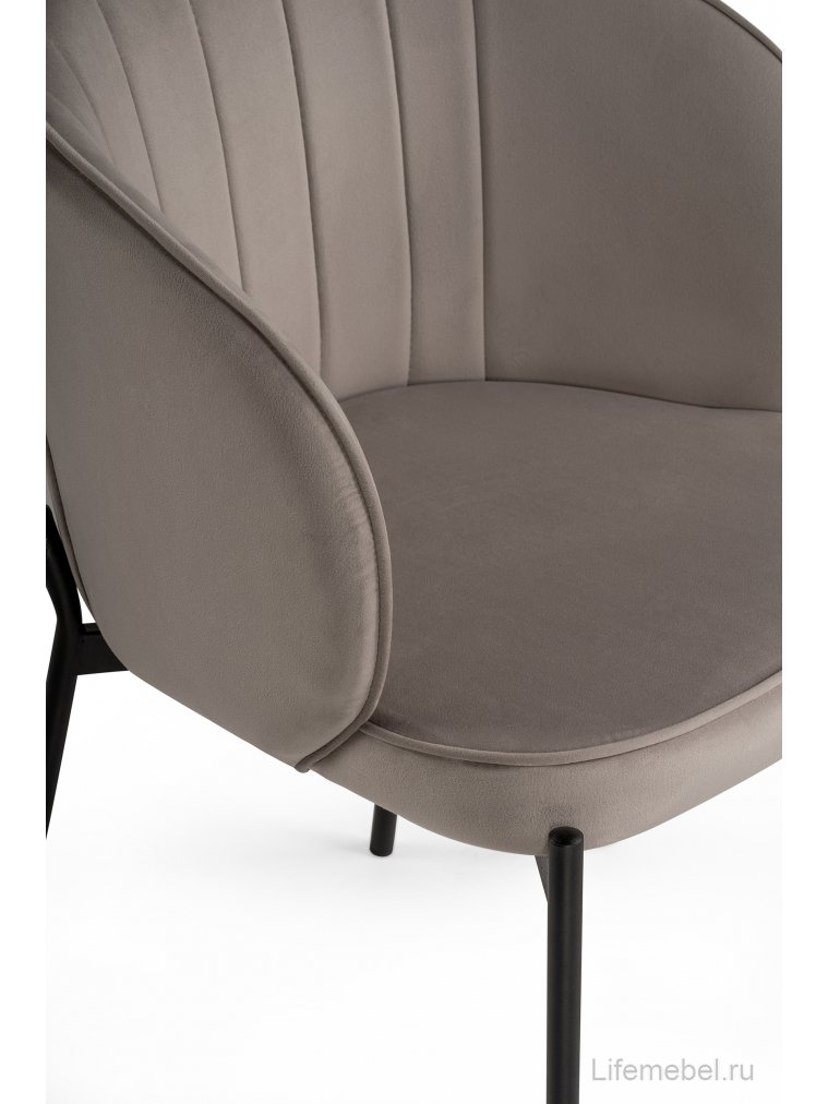 Стул на металлокаркасе Нейл дымчатый / черный