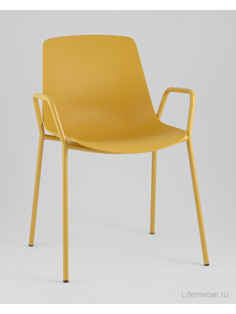 Стул на металлокаркасе Кайлиа горчичный