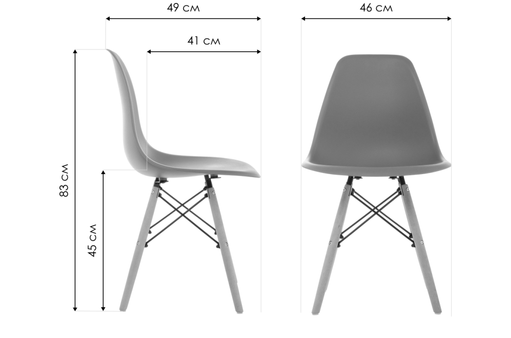 Пластиковый стул Eames PC-015 зеленый