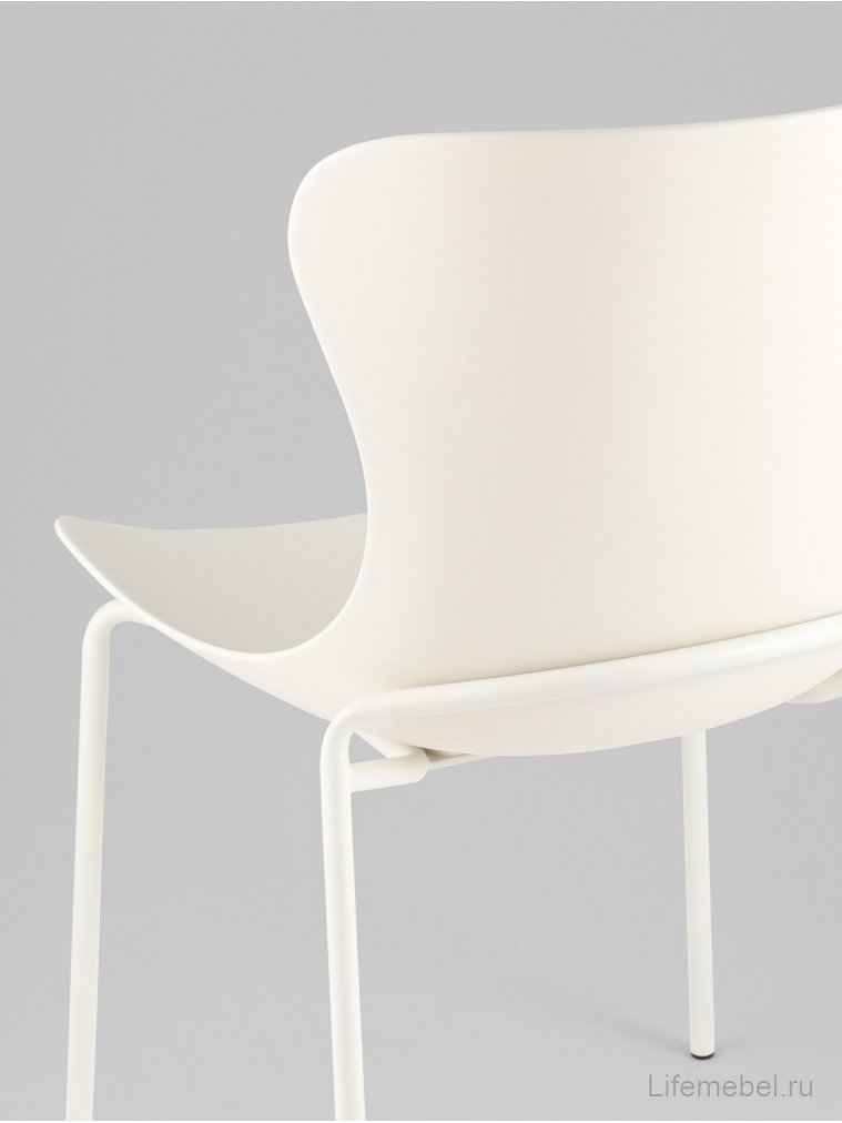 Стул на металлокаркасе Элиша молочный