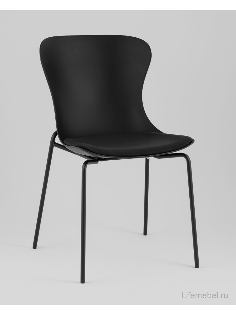 Стул на металлокаркасе Shaya с подушкой черный