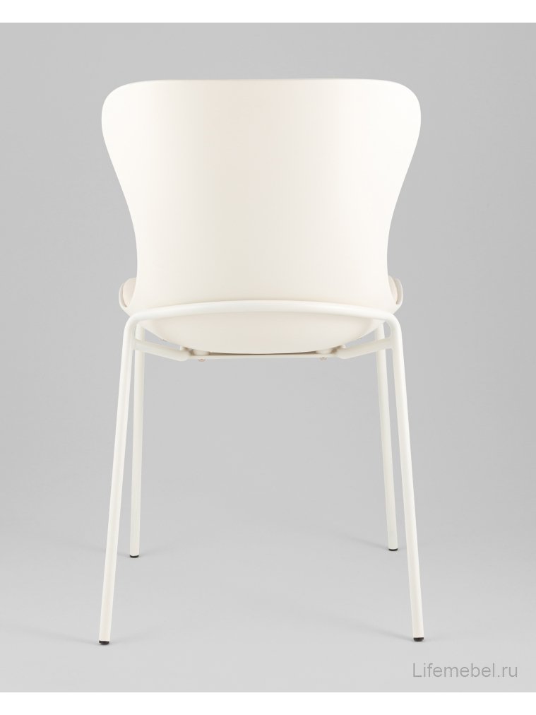 Стул на металлокаркасе Shaya с подушкой молочный