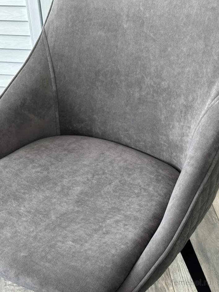 Стул на металлокаркасе Casa велюр темно-серый B28 / черный