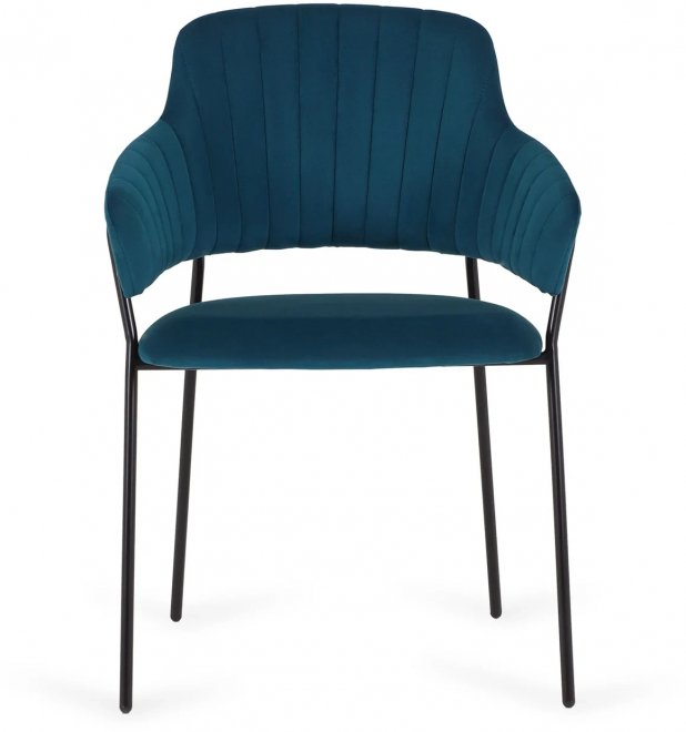 Стул на металлокаркасе Daily синий / черный