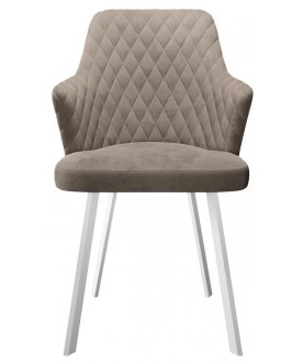 Стул на металлокаркасе DikLine 245 поворотный капучино / белый