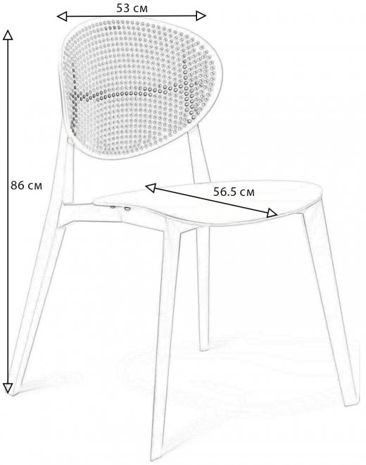 Стул на металлокаркасе Gianni white