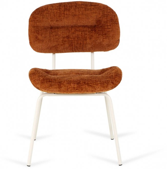 Стул на металлокаркасе Gigi терракотовый / белый