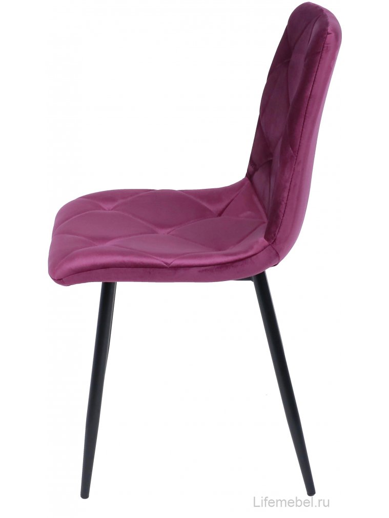 Стул на металлокаркасе Gill ежевичный / черный