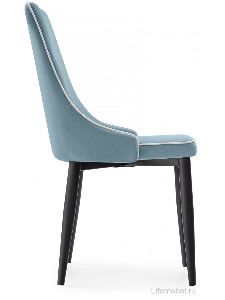 Стул на металлокаркасе Kora 1 light blue / white / black