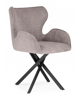 Стул-кресло Карлайл латте brendy smoke 04 / черный