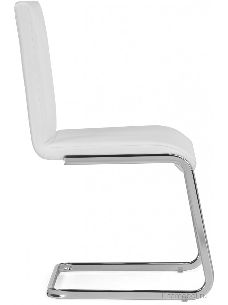 Стул Марсель хром / белый кожзам 124