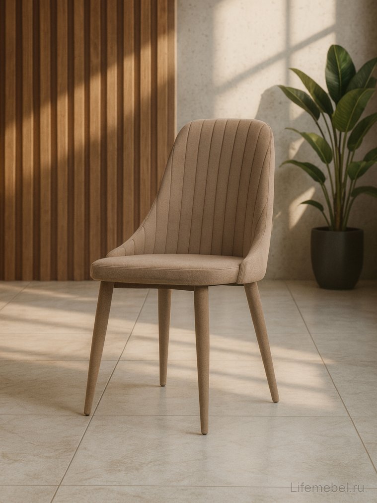 Стул Морос с чехлом / ДП2-30 Шато капучино каркас оранжевый микровелюр (catania flame)