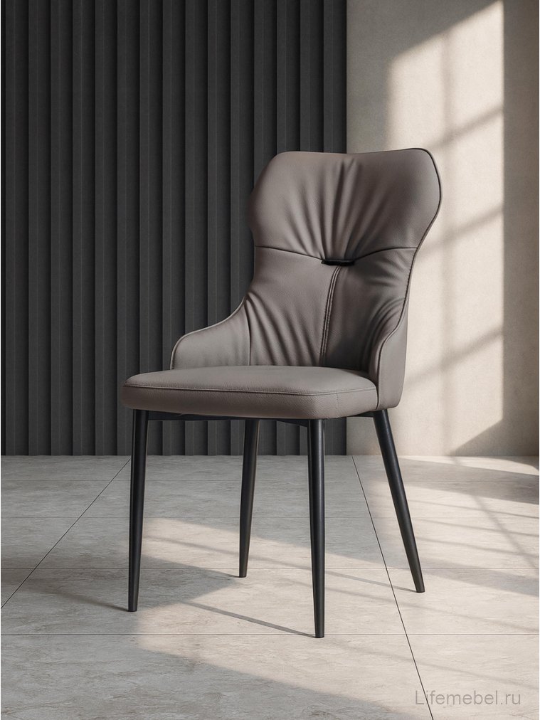Стул на металлокаркасе Neli gray / black
