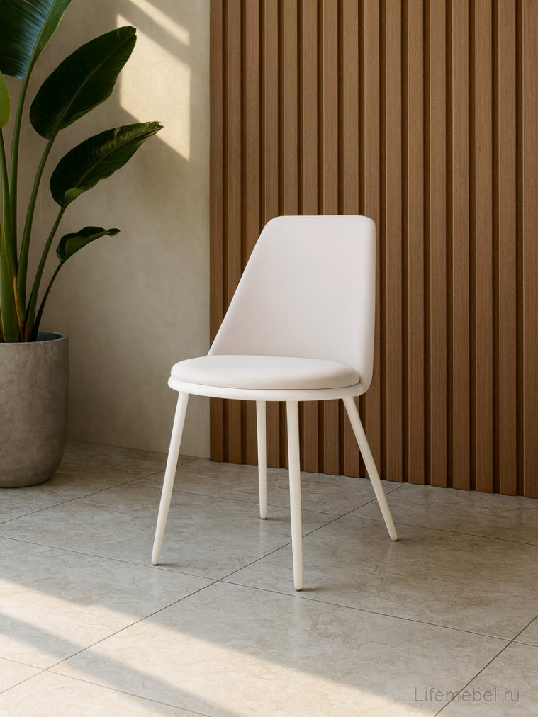 Стул на металлокаркасе Алдис катания вайт / белый матовый