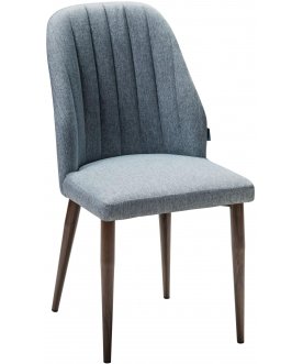 Стул на металлокаркасе Alen светло-серый / темный орех