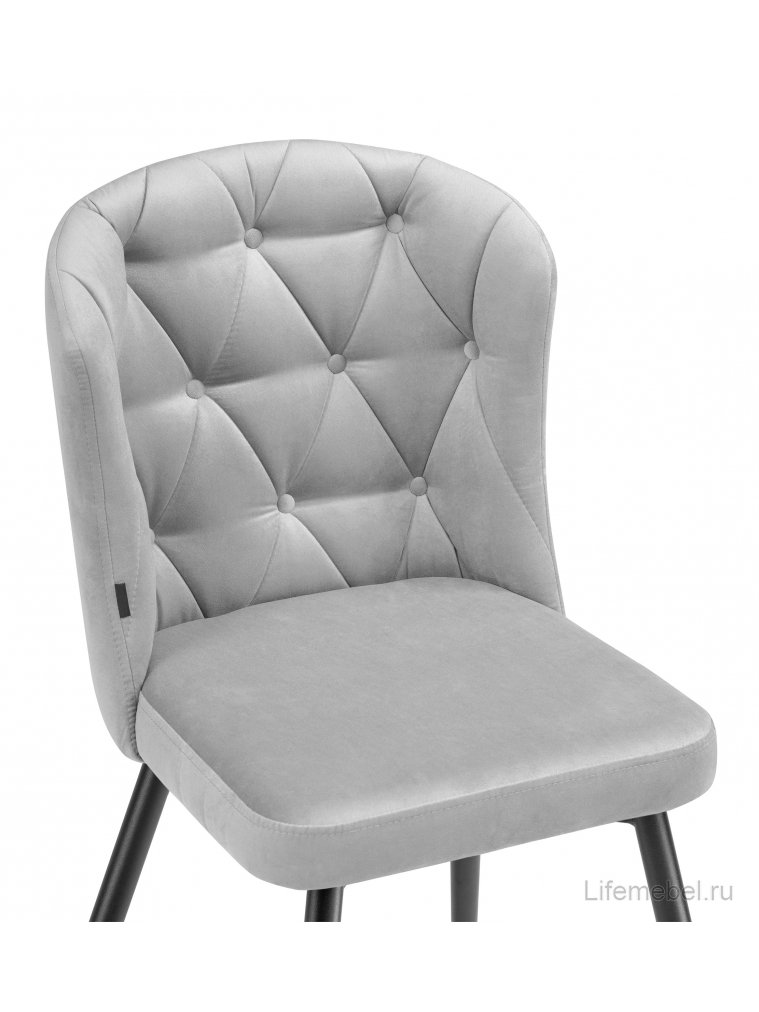 Стул на металлокаркасе Алиссум velutto 52 / черный