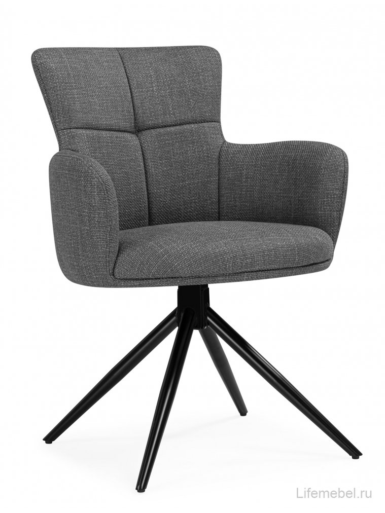 Стул на металлокаркасе Atlanta 1 крутящийся серый / черный