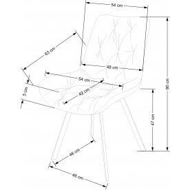Стул на металлокаркасе K519