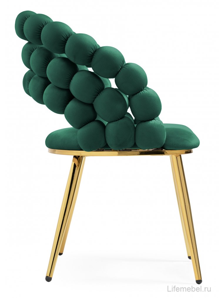 Стул на металлокаркасе Ball green / gold