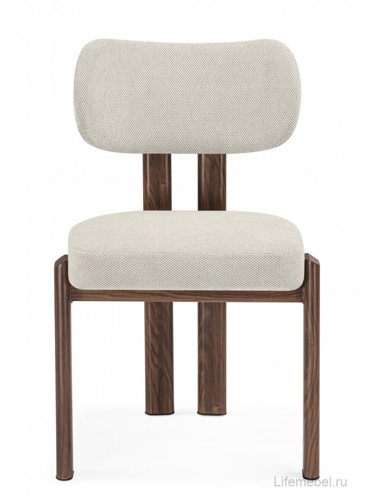 Стул на металлокаркасе Bandi бежевый / орех