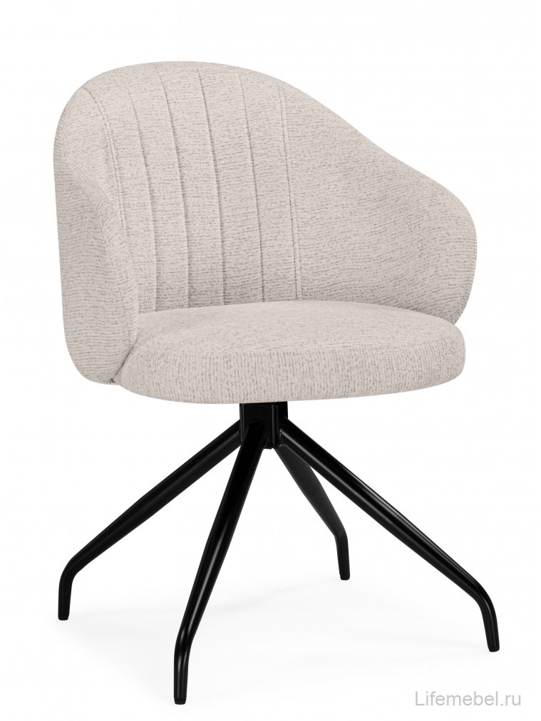 Стул на металлокаркасе Bekar крутящийся бежевый / черный