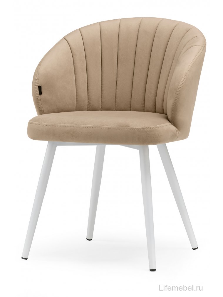 Стул на металлокаркасе Бэнбу velutto 05 / белый