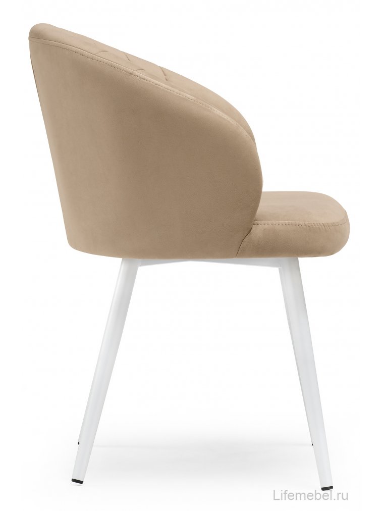 Стул на металлокаркасе Бэнбу velutto 05 / белый